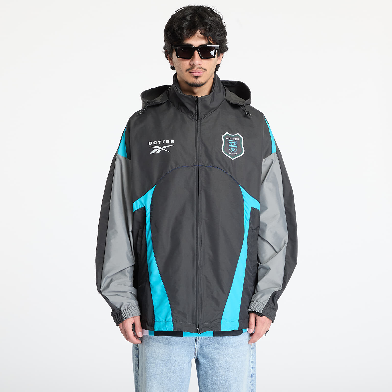 Bunda Reebok x Botter LTD Summer Bench Jacket Grey/ Aqua Blue L