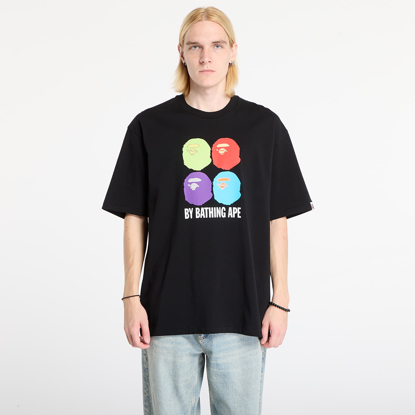 Tričko A BATHING APE Apple Graphic By Bathing Ape Relaxed Fit Tee Black XXL