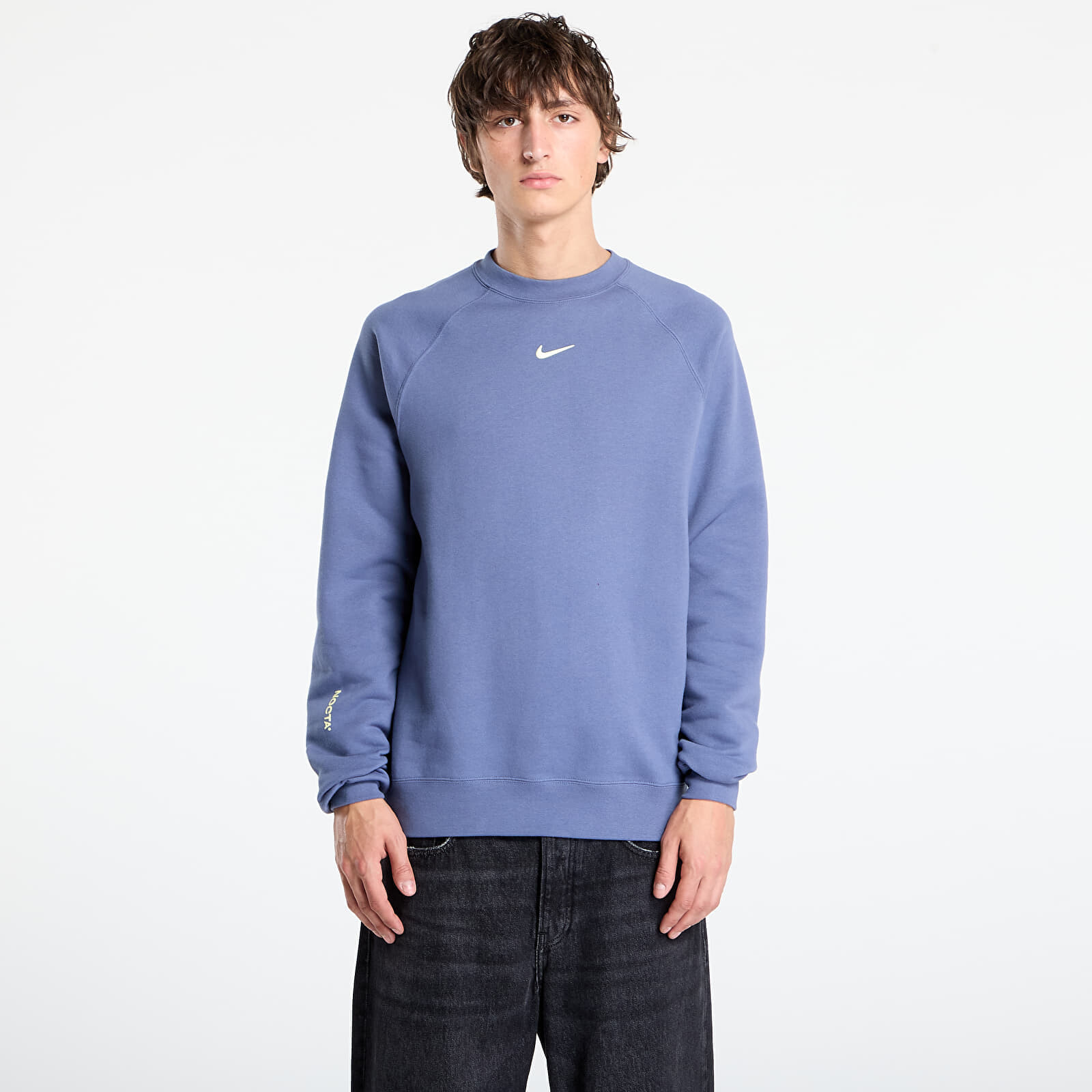 Mikina NOCTA Men's Fleece CS Crew Diffused Blue/ Citron Tint XS