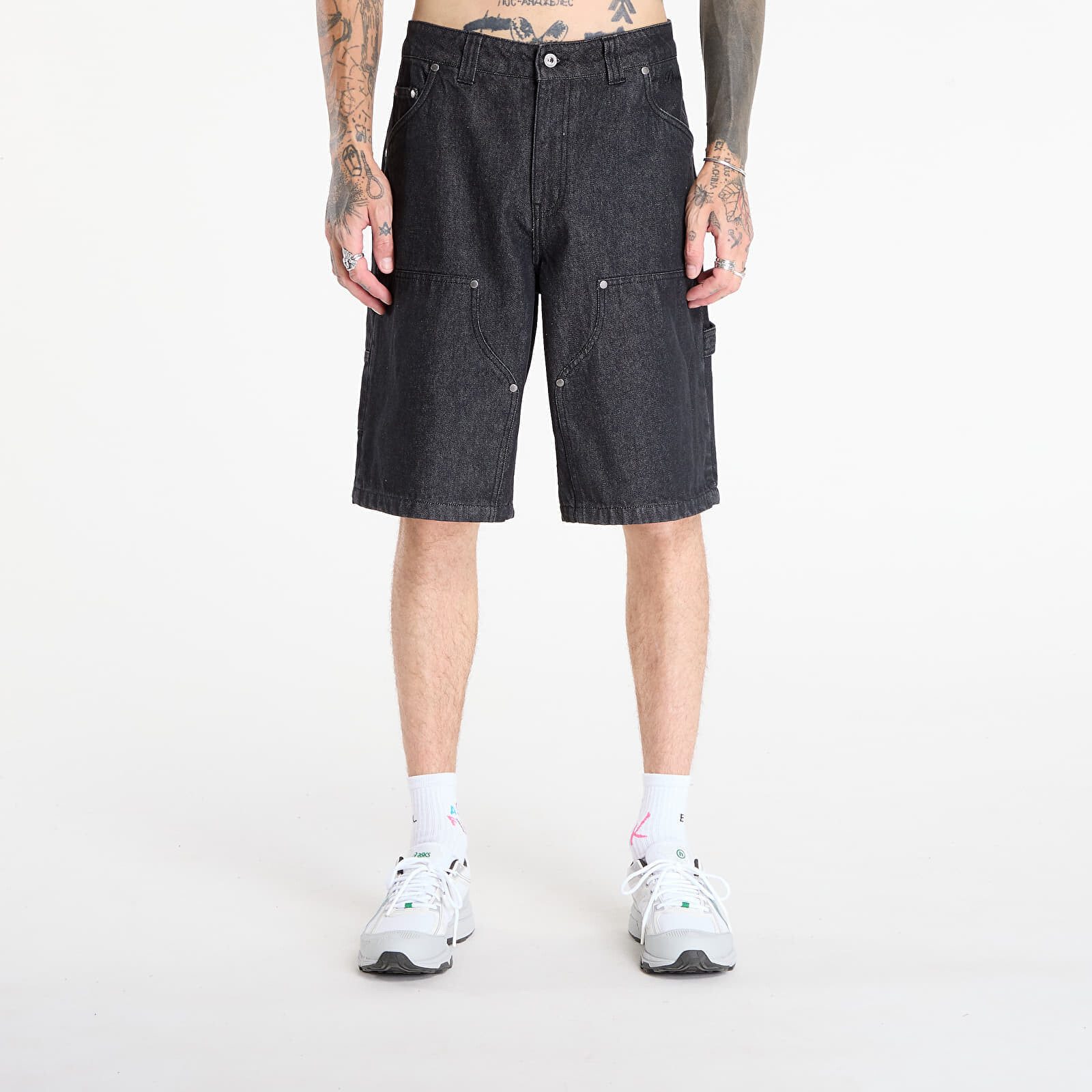 Šortky Dime Carpenter Denim Shorts Black Washed 32