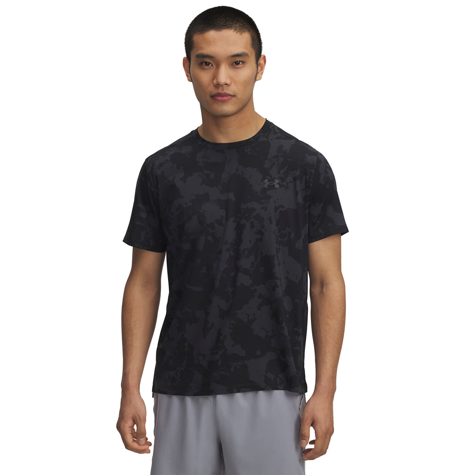 Tričko Under Armour Launch Elite Prt SS T-Shirt Gray L