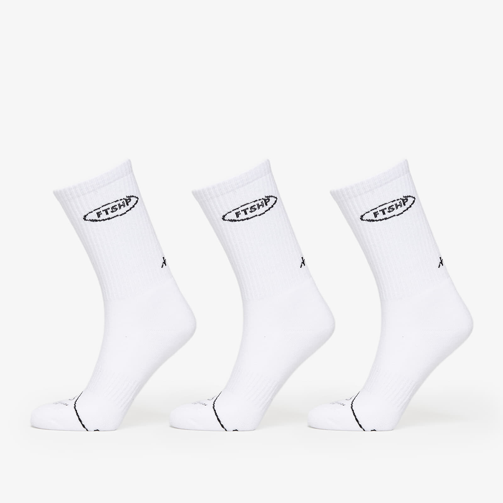 Ponožky Footshop Basic But Not Basic Socks 3-Pack White 36-38