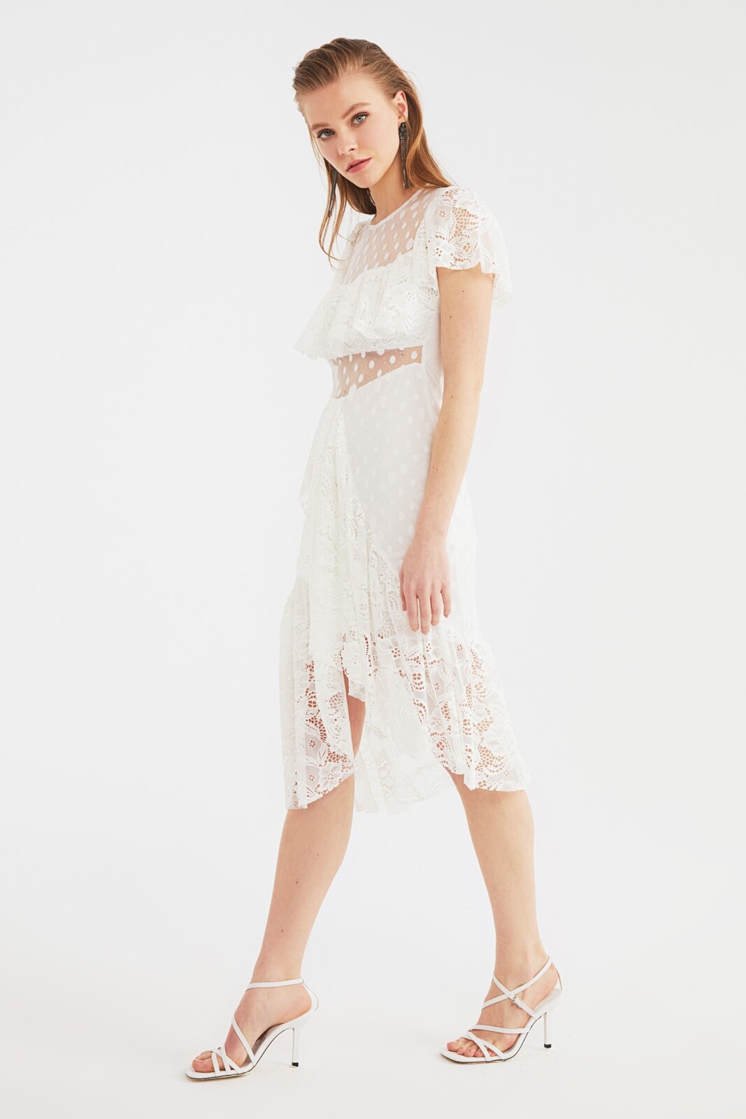 Trendyolové šaty - Ecru - Basic