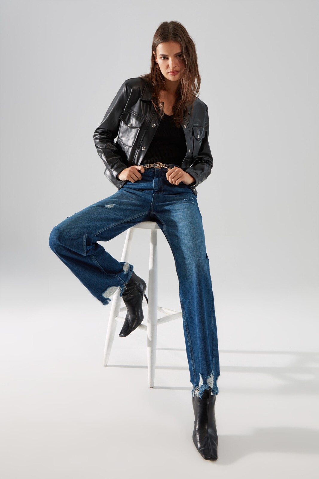 Trendyol Jeans - modrá - široká noha