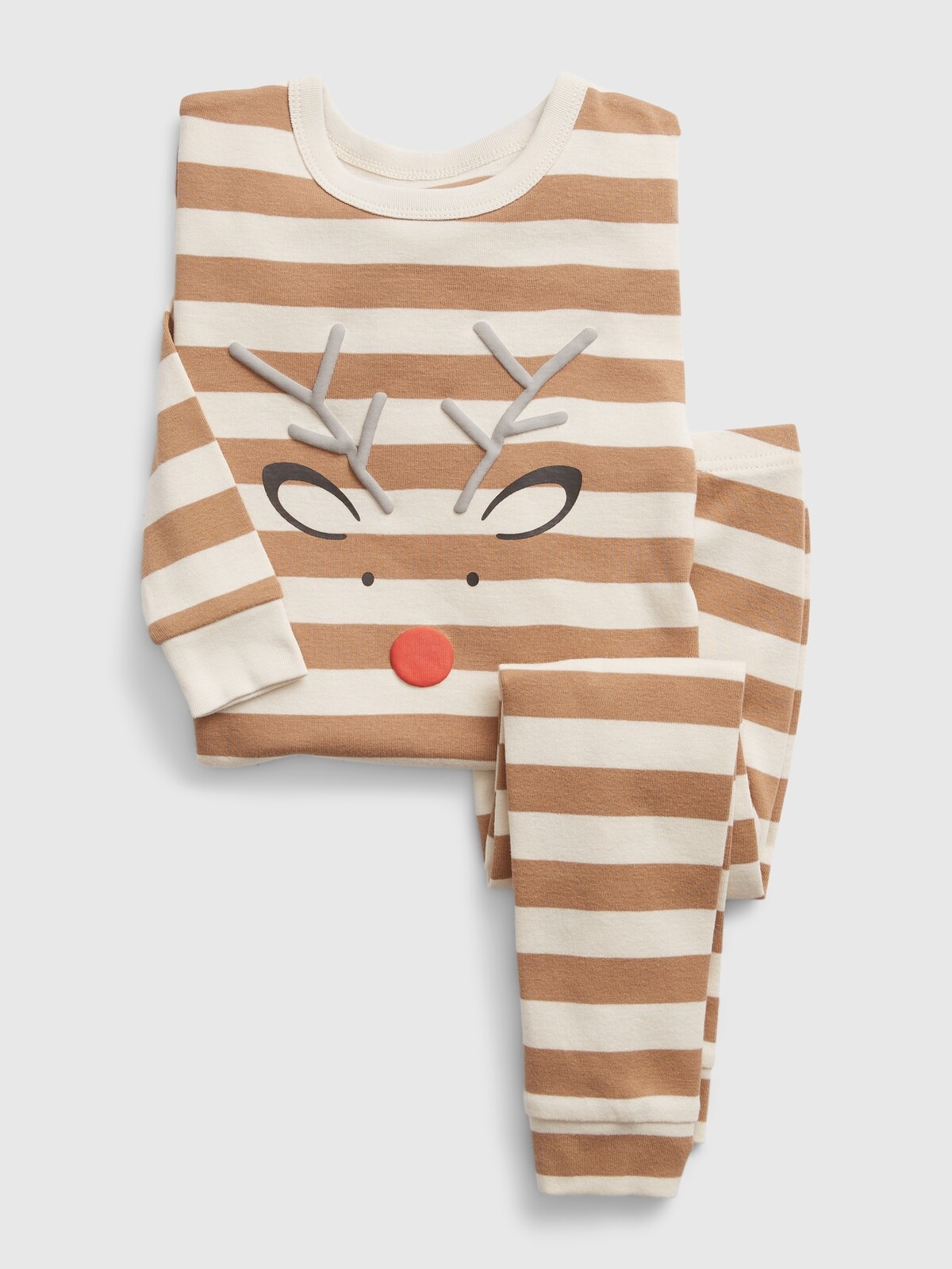 GAP Kids Striped Pyjamas with Reindeer - Boys