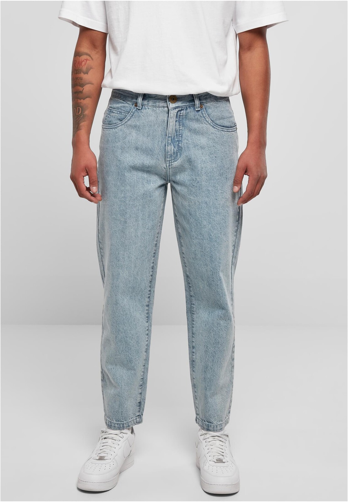 Men's Jeans Spray Logo Light Blue