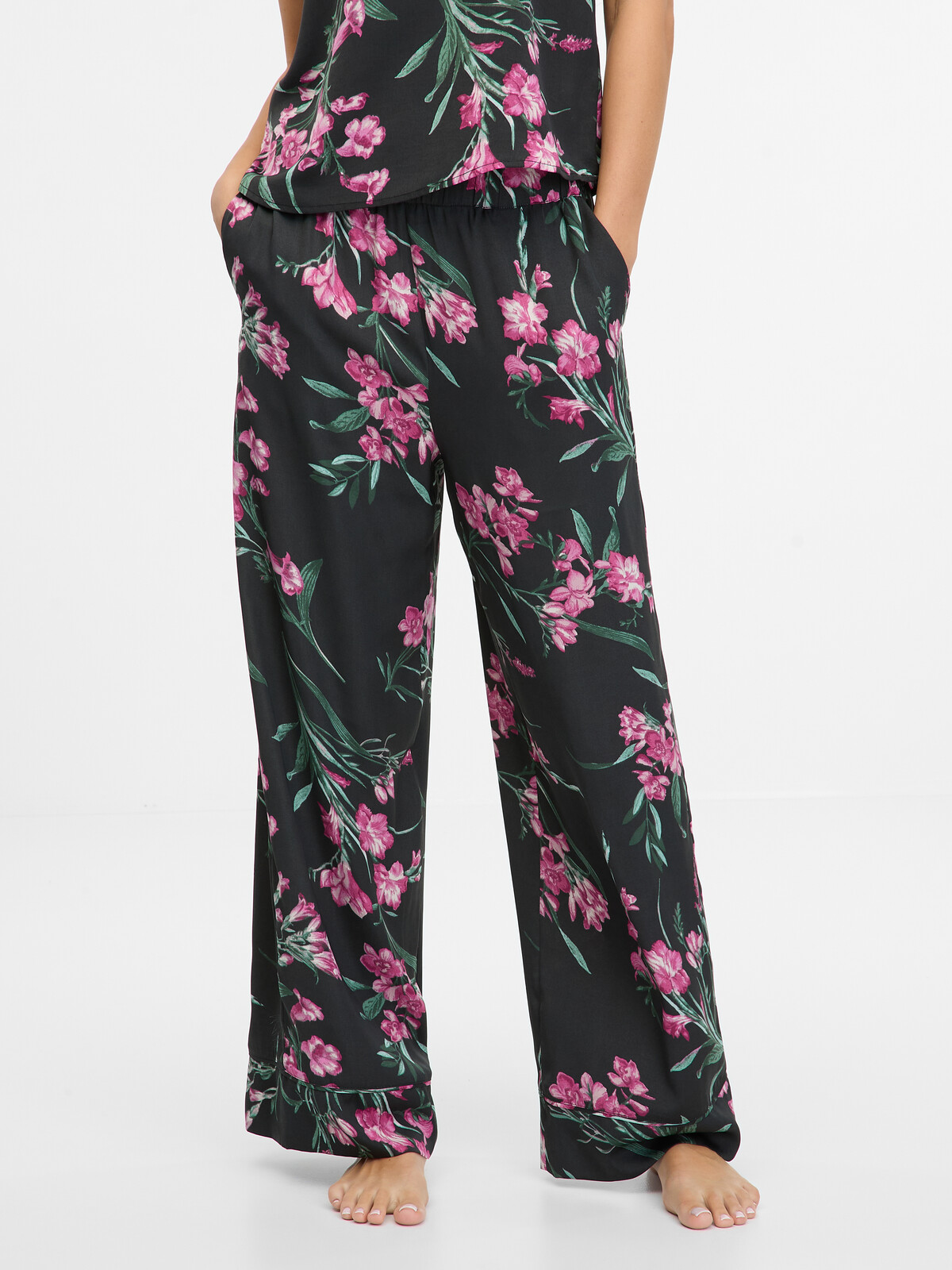 Black women's satin pajama pants ORSAY - Women's