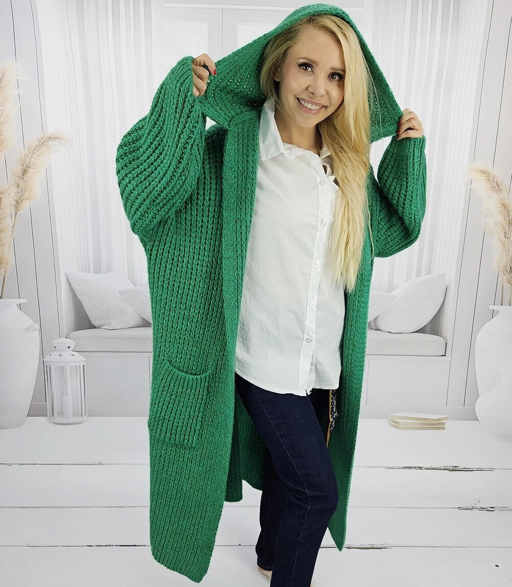 Pri Long warm cardigan sweater thick weave VALERIA