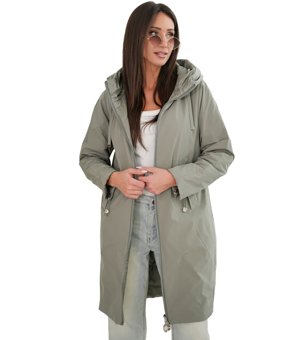 Women's SARA coat - double-sided, oversize, hood, spring, insulated