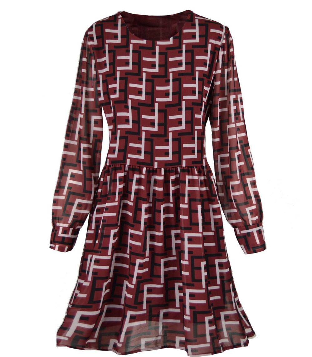 Pri Subtle dress with a geometric pattern