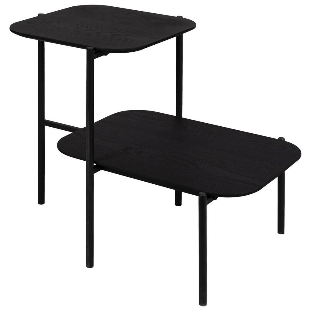 Lomoco KONFERENČNÝ STOLÍK, čierna, drevo, kov, kompozitné drevo, 62,4/38,2/52 cm