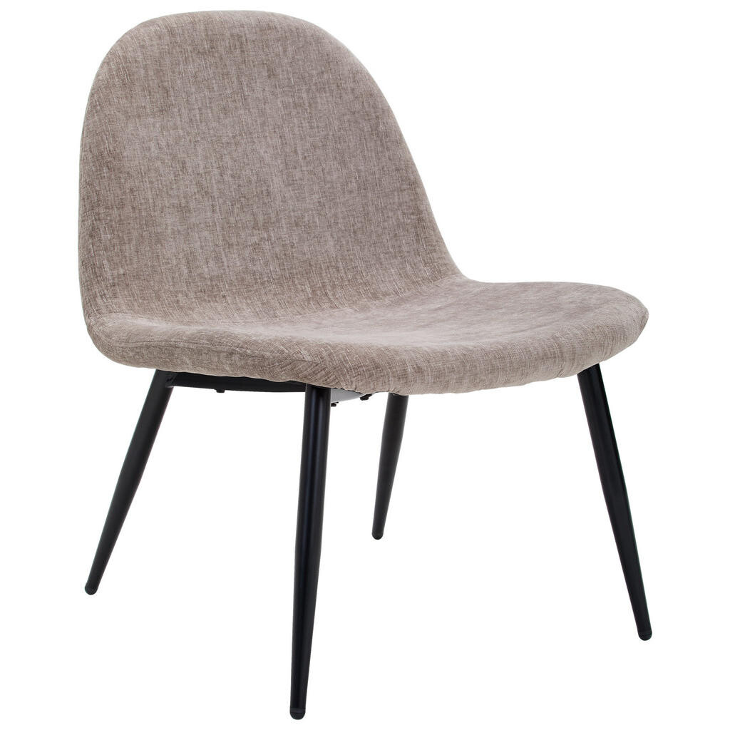 Livetastic KRESLO, drevo, kov, textil, čierna, taupe