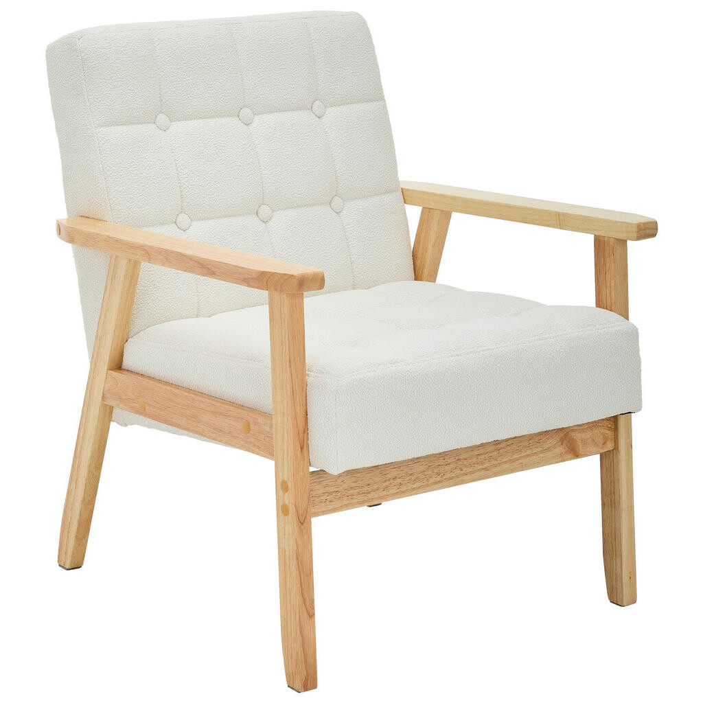 P & B KRESLO, textil, biela