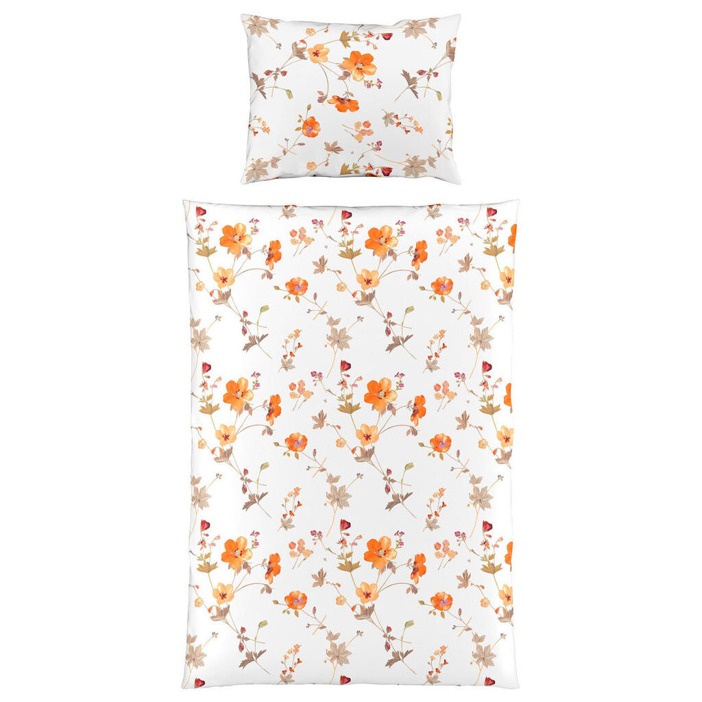 Fleuresse POSTEĽNÁ BIELIZEŇ, makosatén, oranžová, červená, biela, béžová, tmavooranžová, cappuccino, 140/200 cm