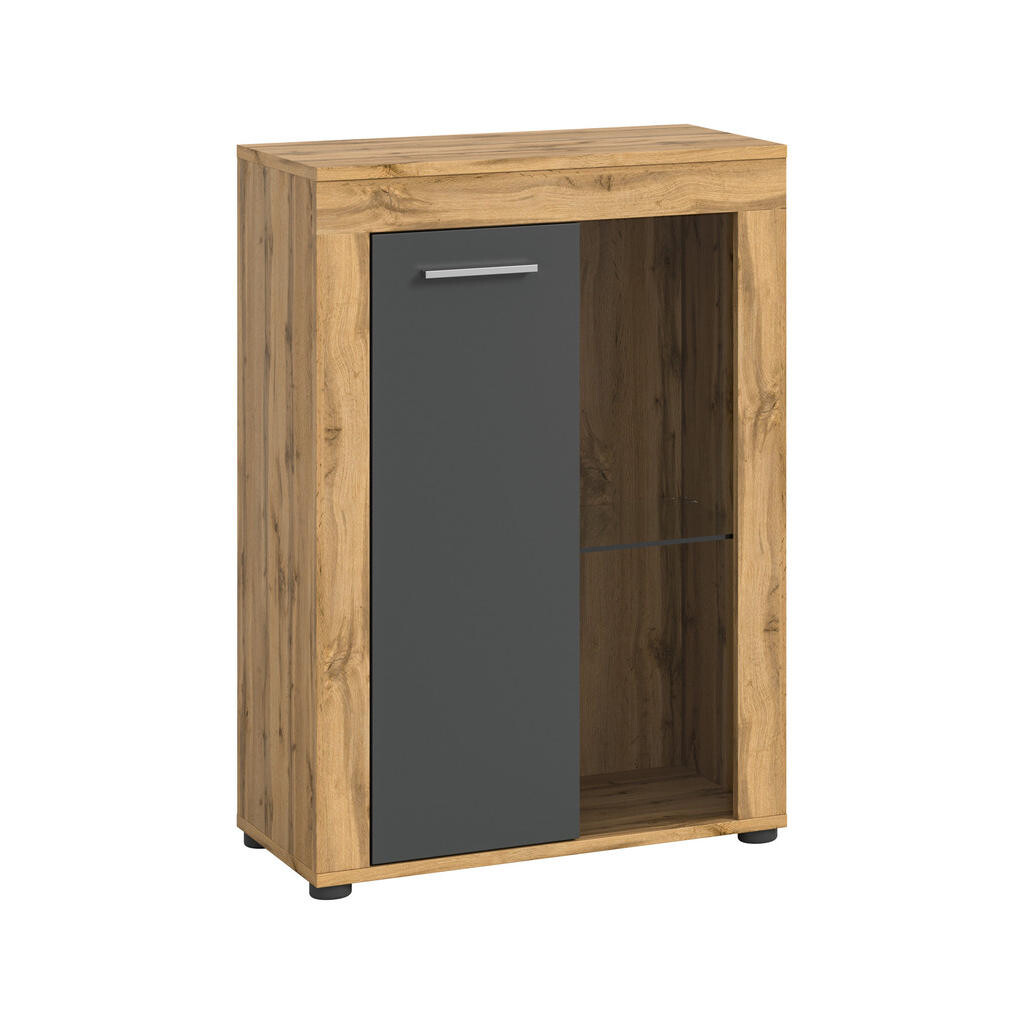 MID.YOU VITRÍNA, antracitová, 86/60/35 cm