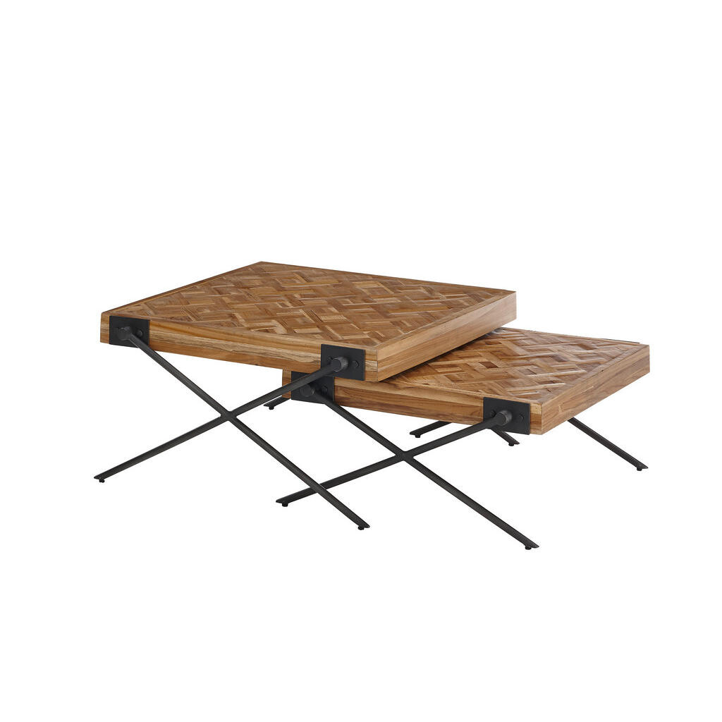 MID.YOU SADA KONFERENČNÝCH STOLÍKOV, čierna, farba tíku, drevo, kov,