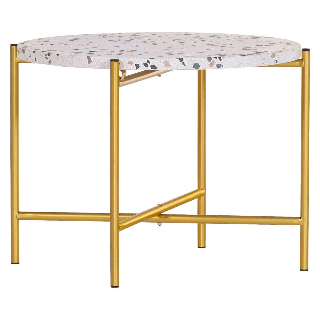 Boxxx PRÍRUČNÝ STOLÍK, čierna, biela, zlatá