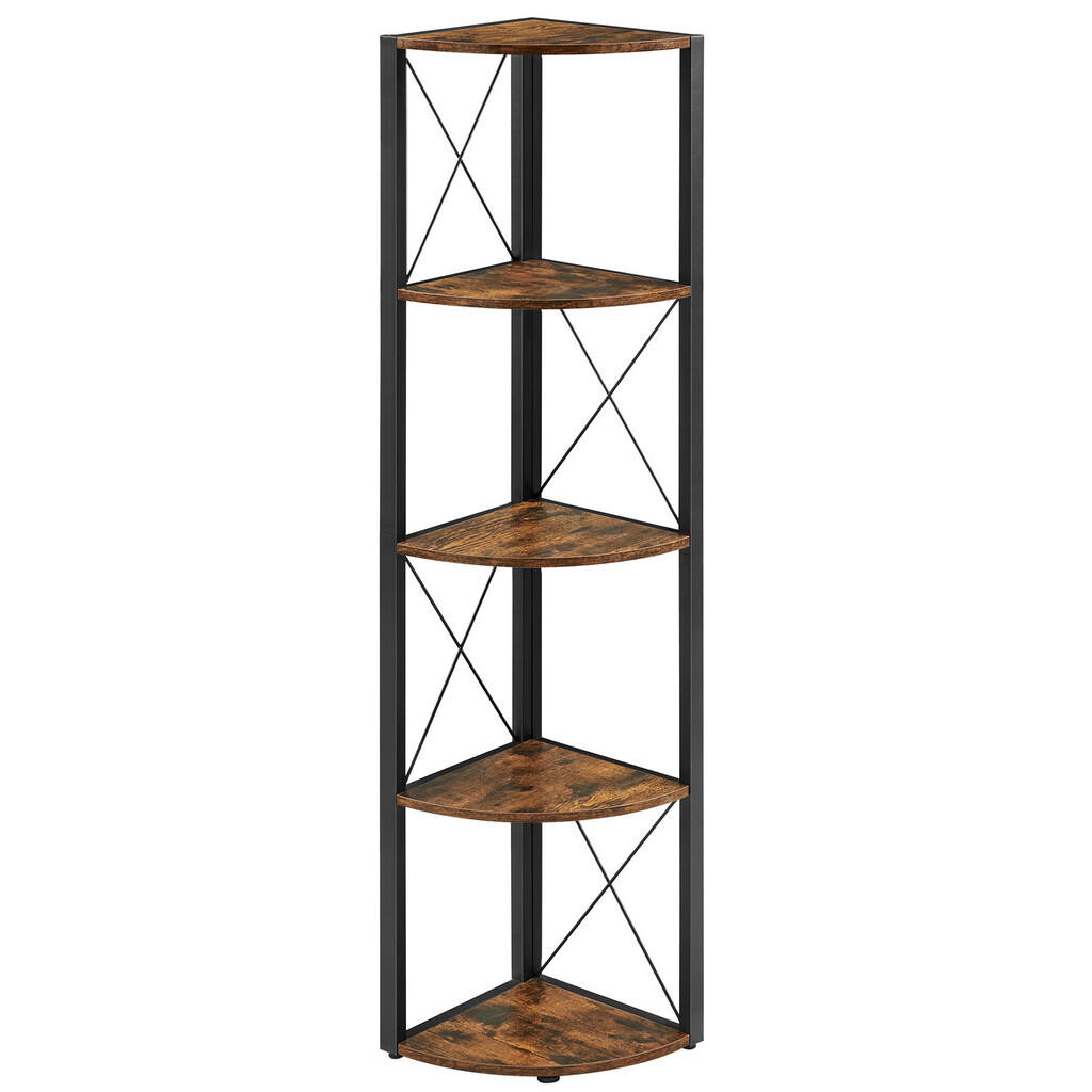 Boxxx ROHOVÝ REGÁL, hnedá, čierna, železo, 30/160/30 cm