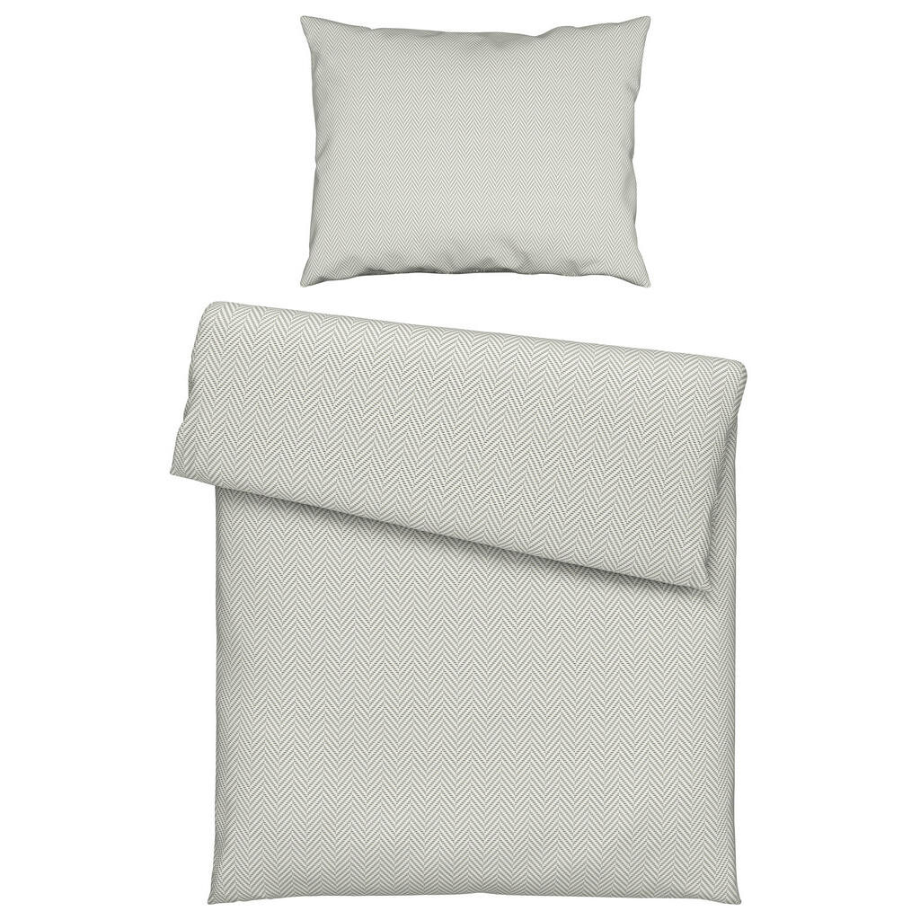 Novel POSTEĽNÁ BIELIZEŇ, flanel, sivá, biela, 140/200 cm