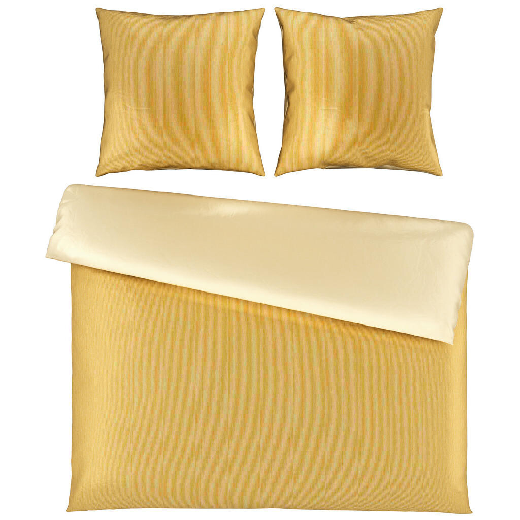 Bio:Vio OBOJSTRANNÁ POSTEĽNÁ BIELIZEŇ, satén, žltá, 200/200 cm