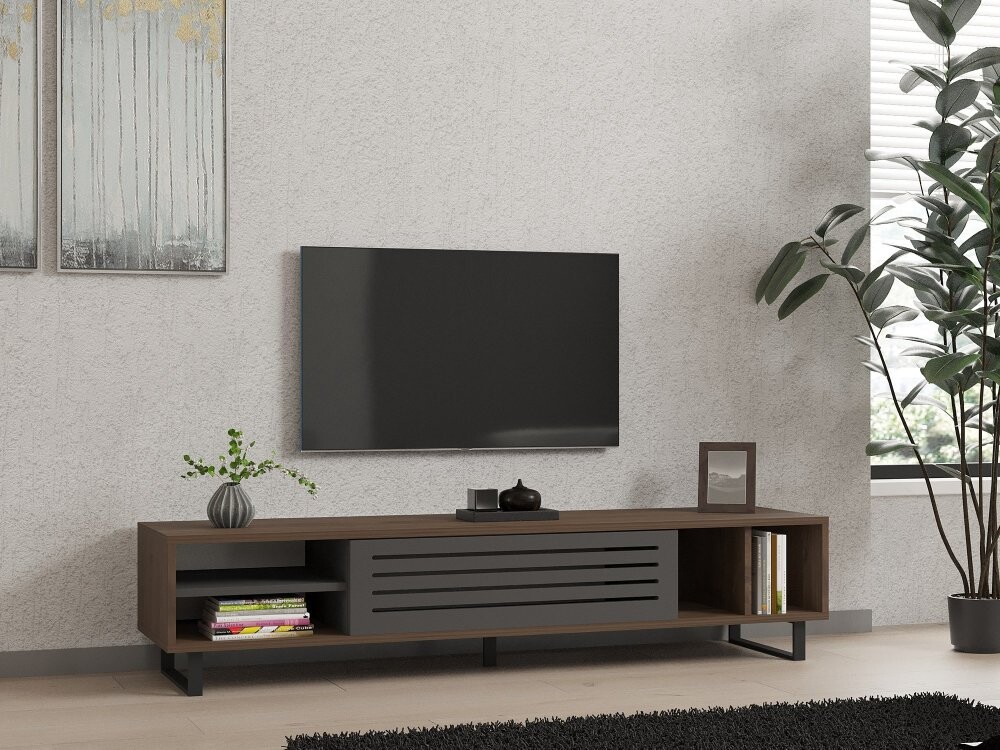 TV stolík Eray - Walnut, Anthracite