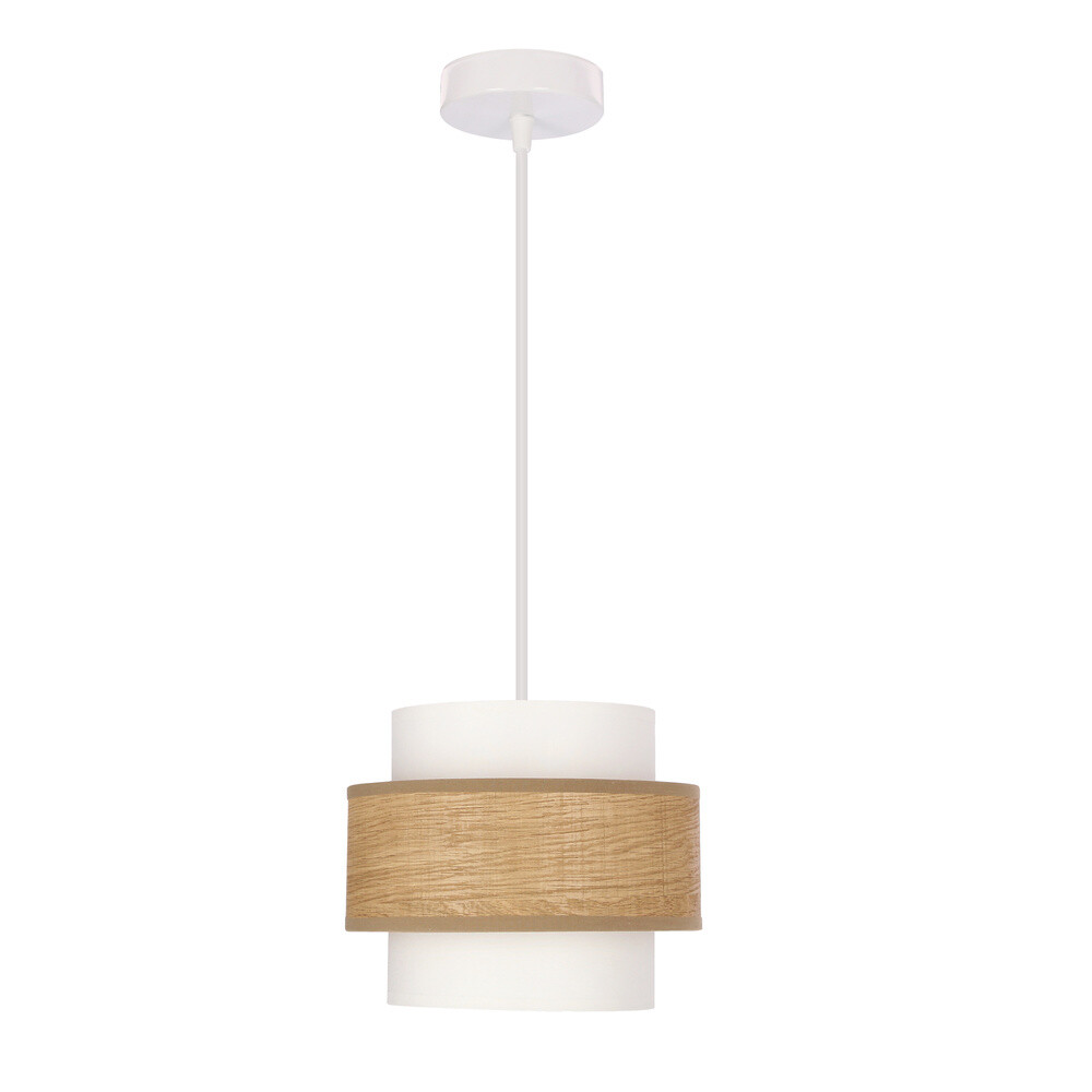 Závesná lampa NUGET biela 1x60W E27 krémové tienidlo