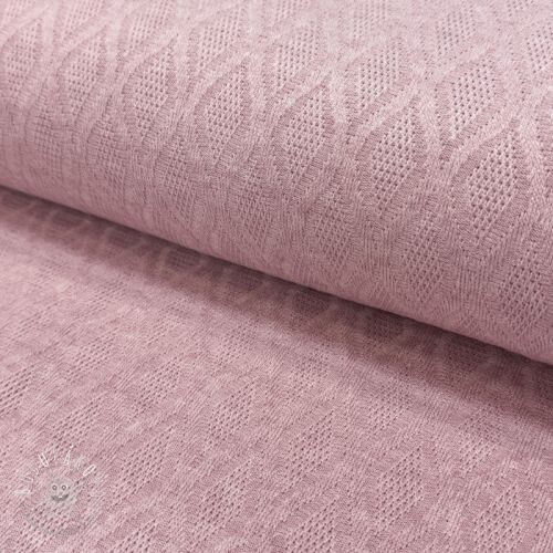 Pletenina jacquard Diamond light pink