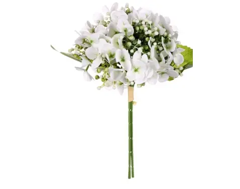 Umelá kytica Hortenzia, biela%