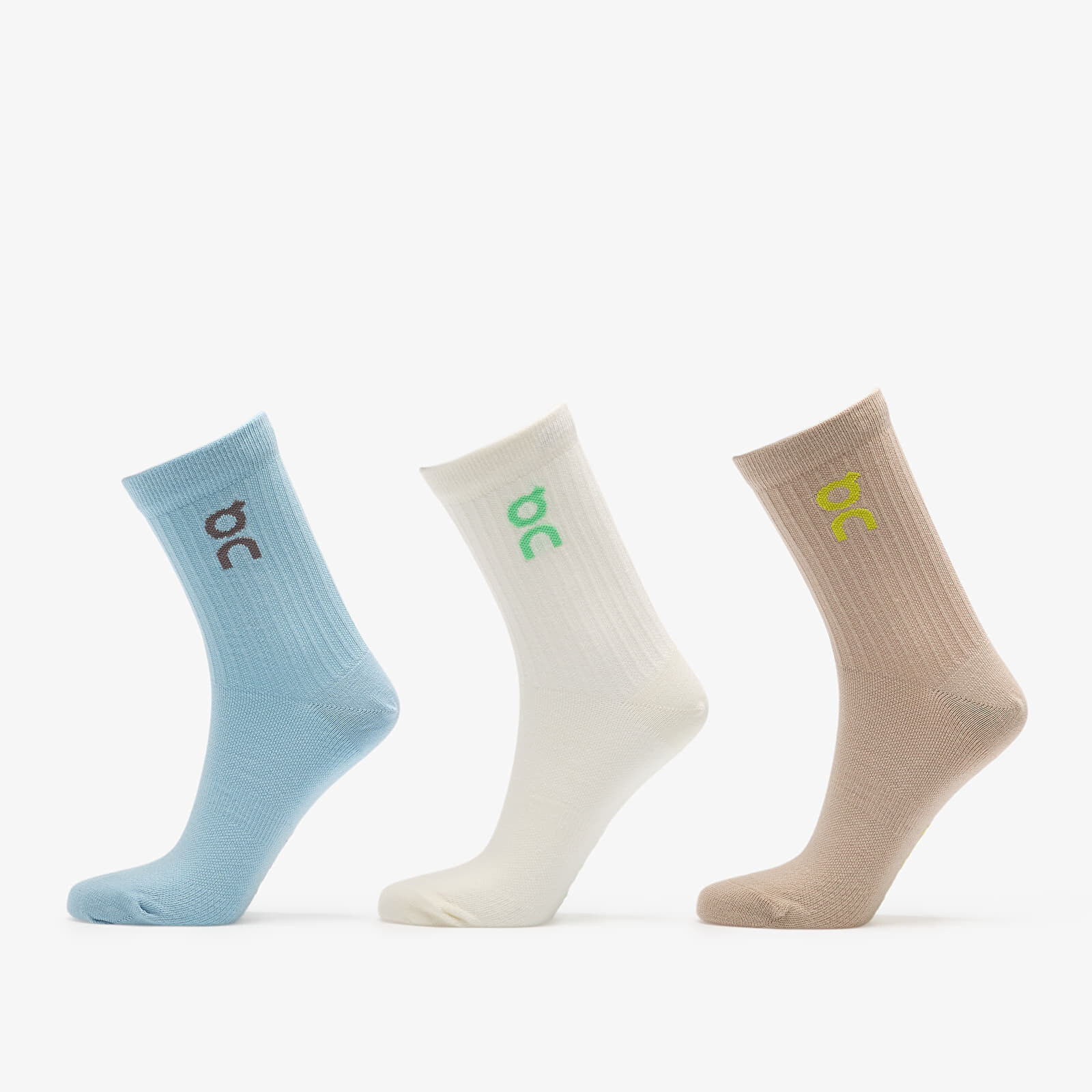 Ponožky On Logo Sock High 3-Pack Desert/ Wash S
