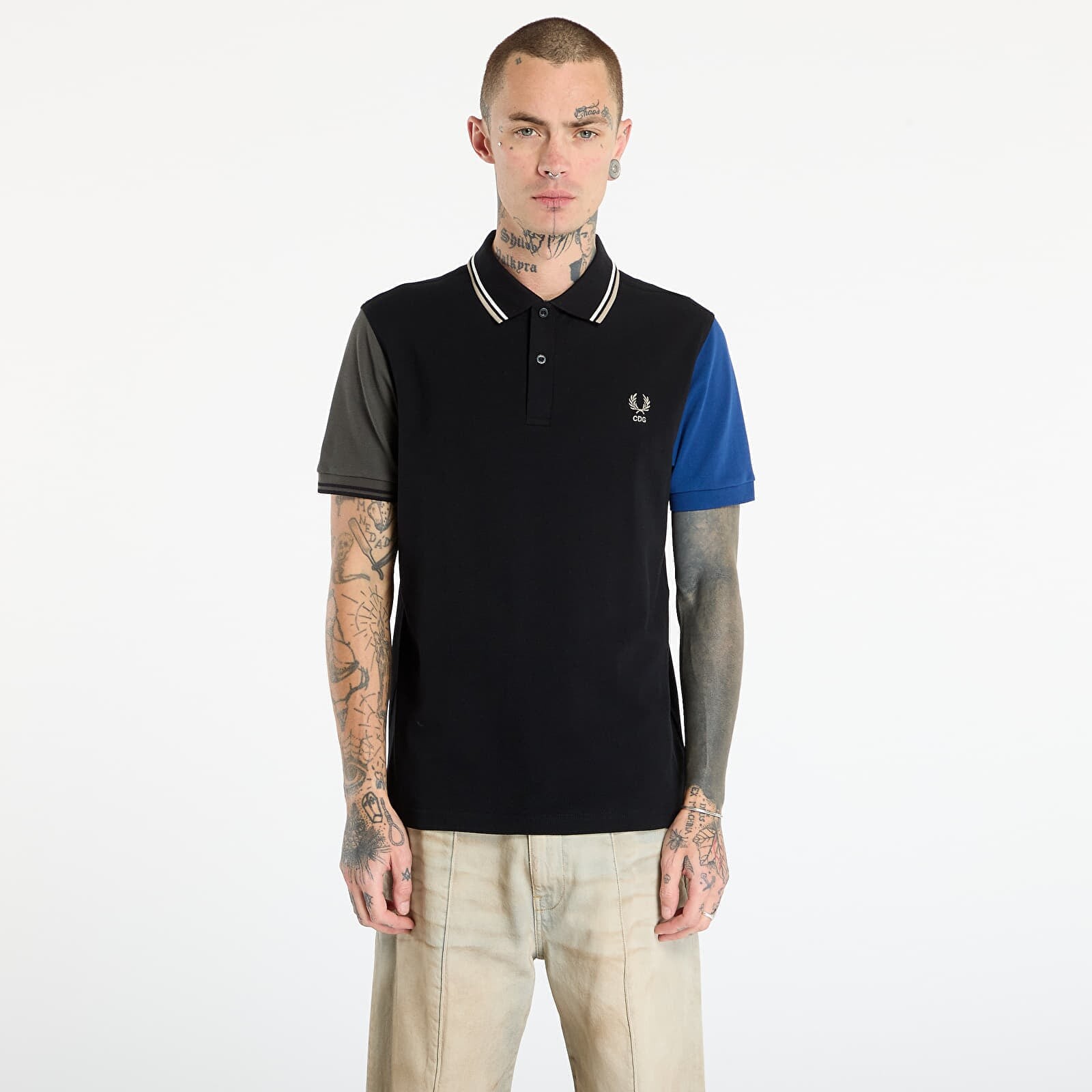 Tričko Comme des Garçons SHIRT x Fred Perry Polo Knit Black XL