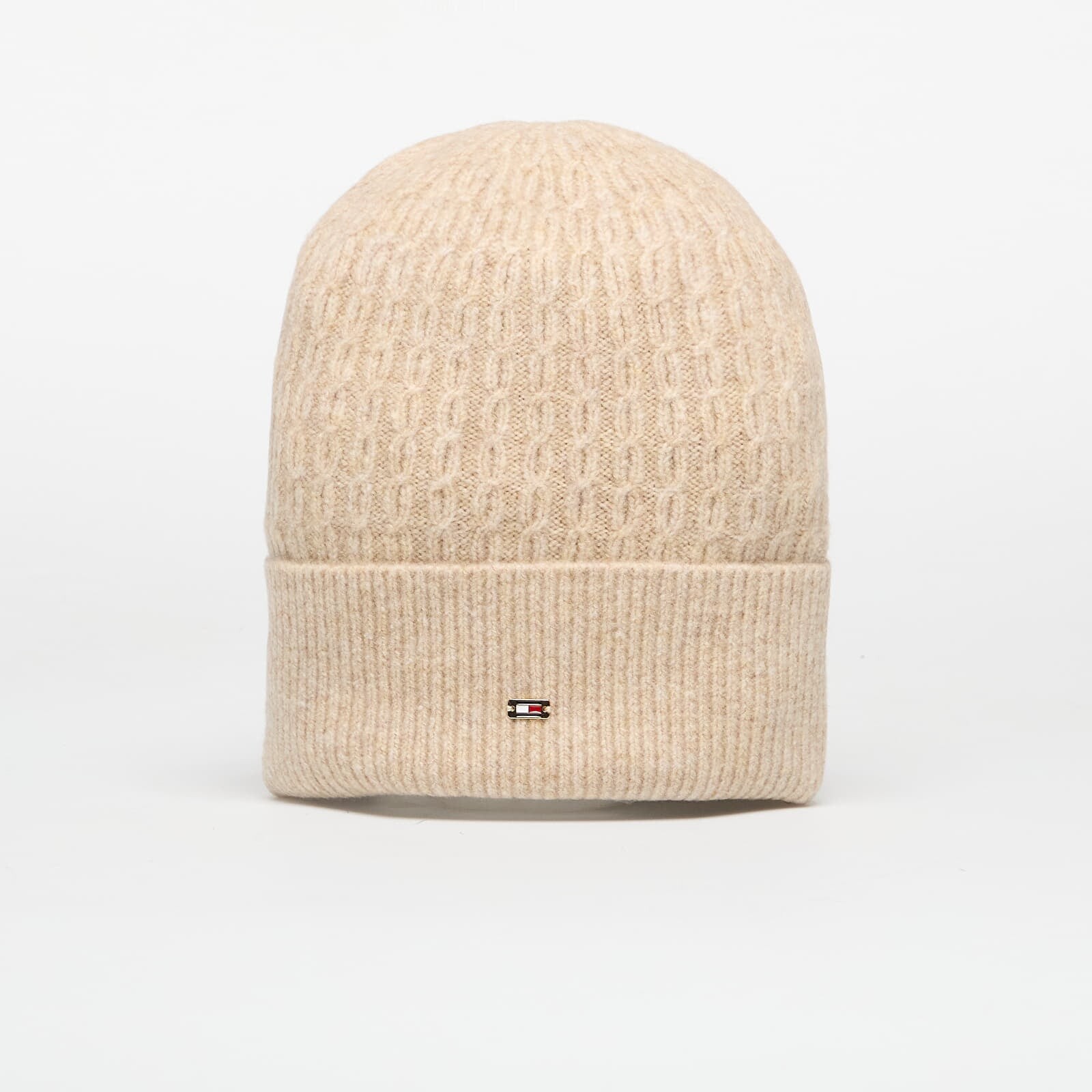 Čiapka Tommy Hilfiger Cable Enamel Flag Beanie Khaki Universal