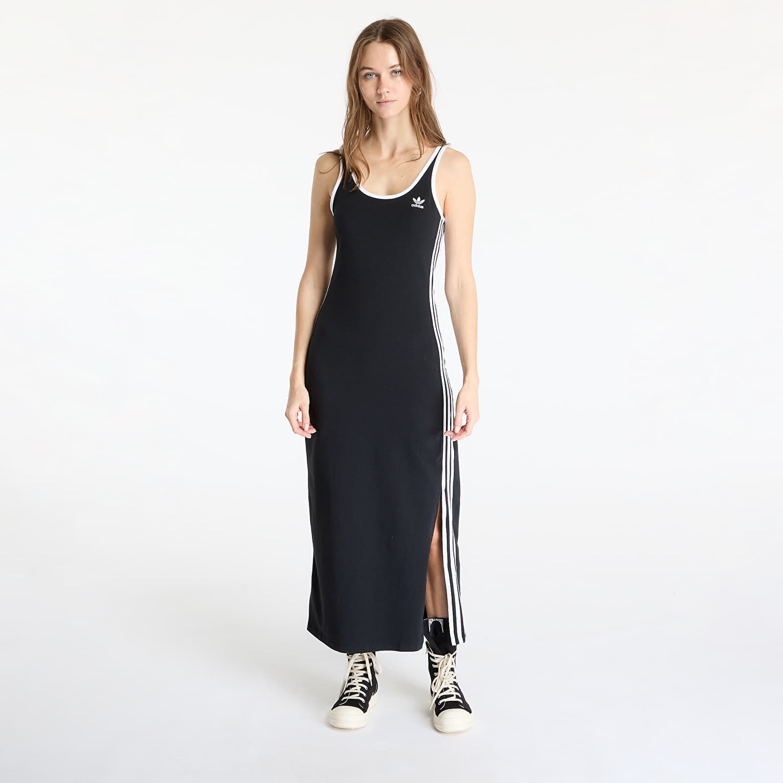 Oblečenie adidas Adicolor 3 Stripes Tank Dress Maxi Black/ White S