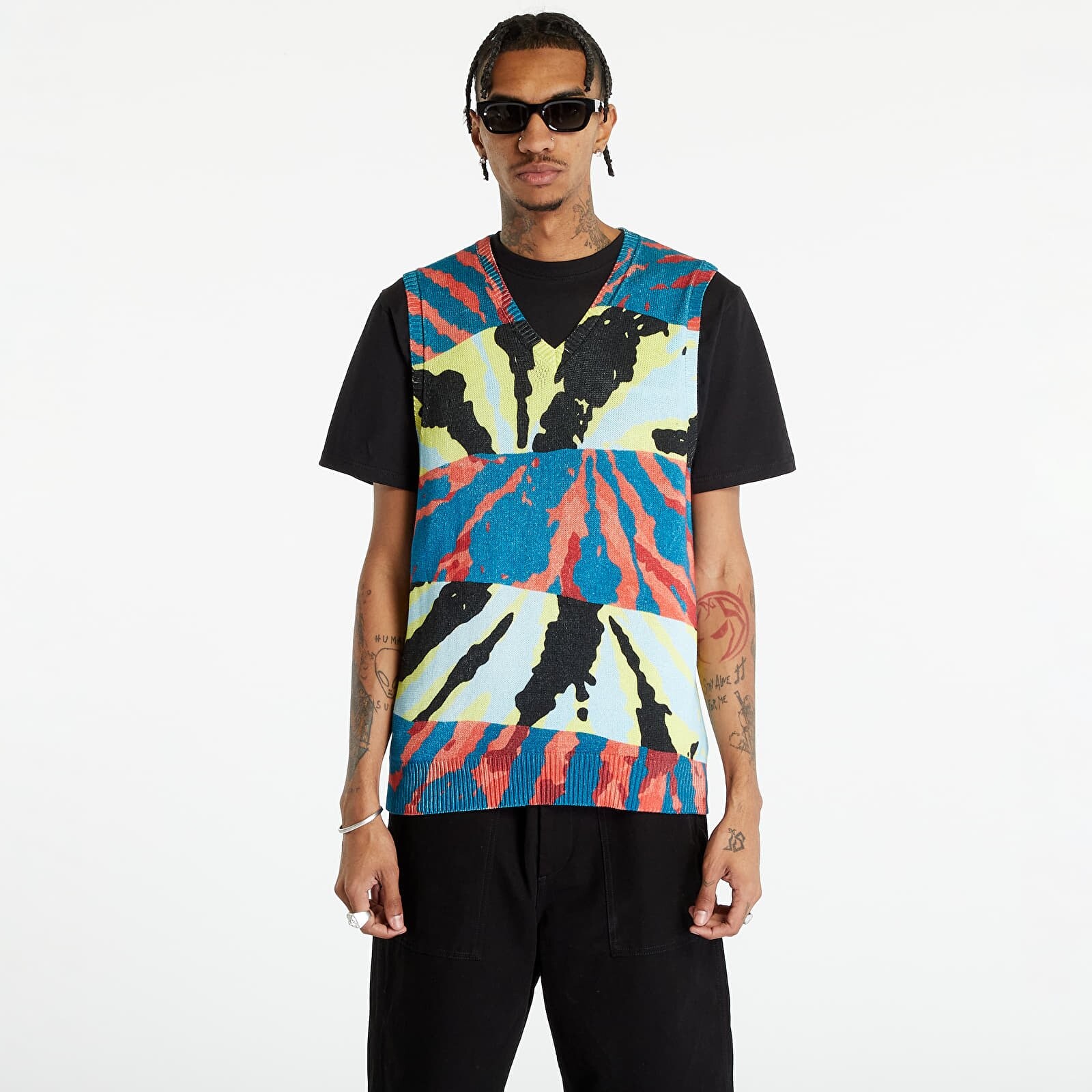 Vesta Stüssy Printed Sweater Vest UNISEX Blue XL