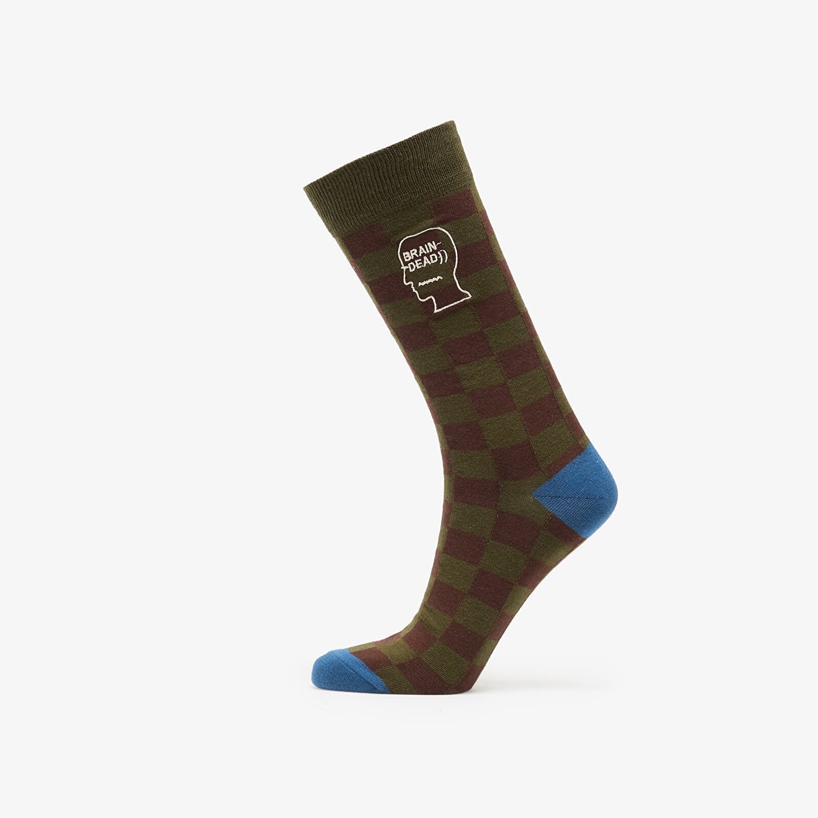 Ponožky Brain Dead Logohead Dress Socks Checkered Universal