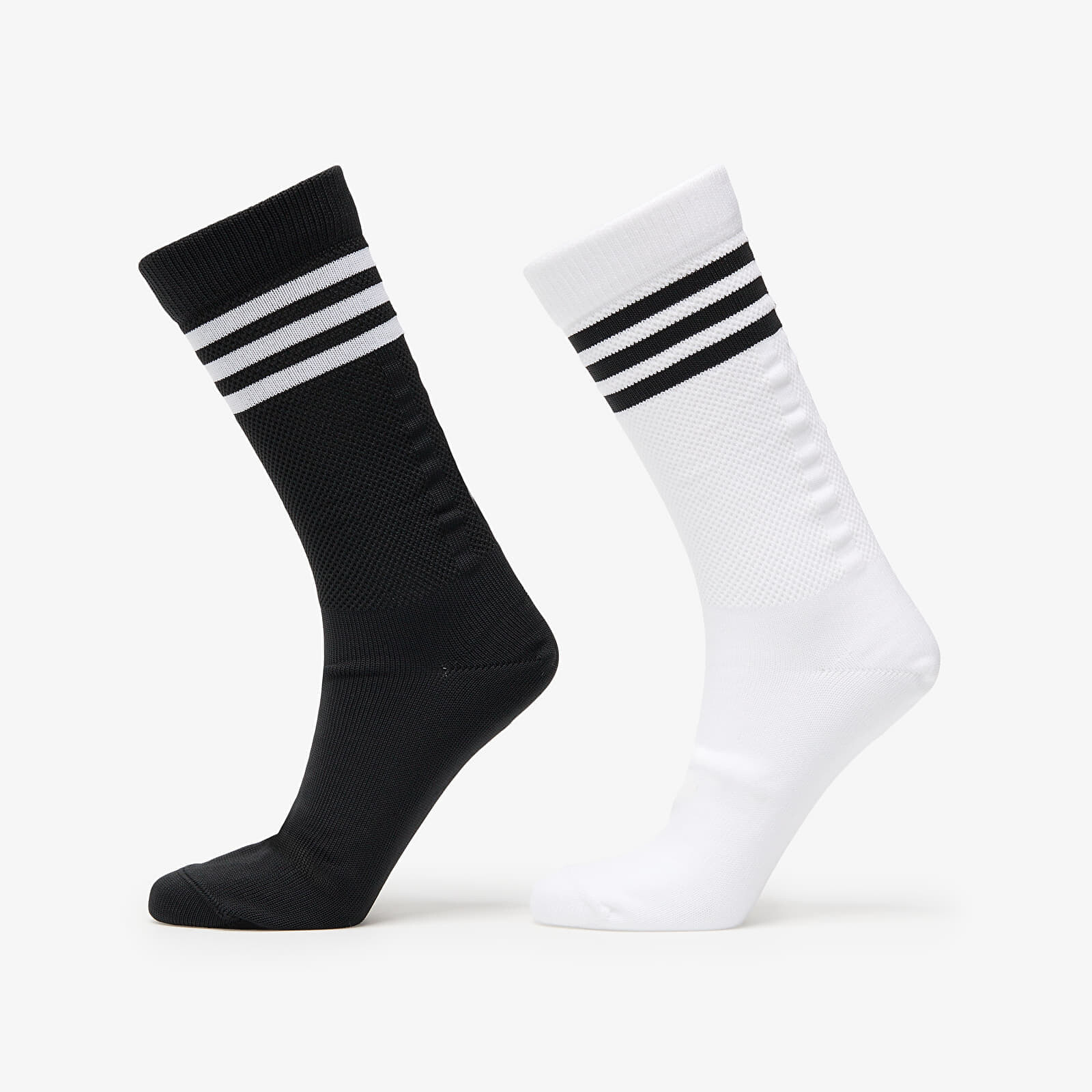 Ponožky adidas 3 Stripes Textured Crew Socks 2-Pack White/ Black M