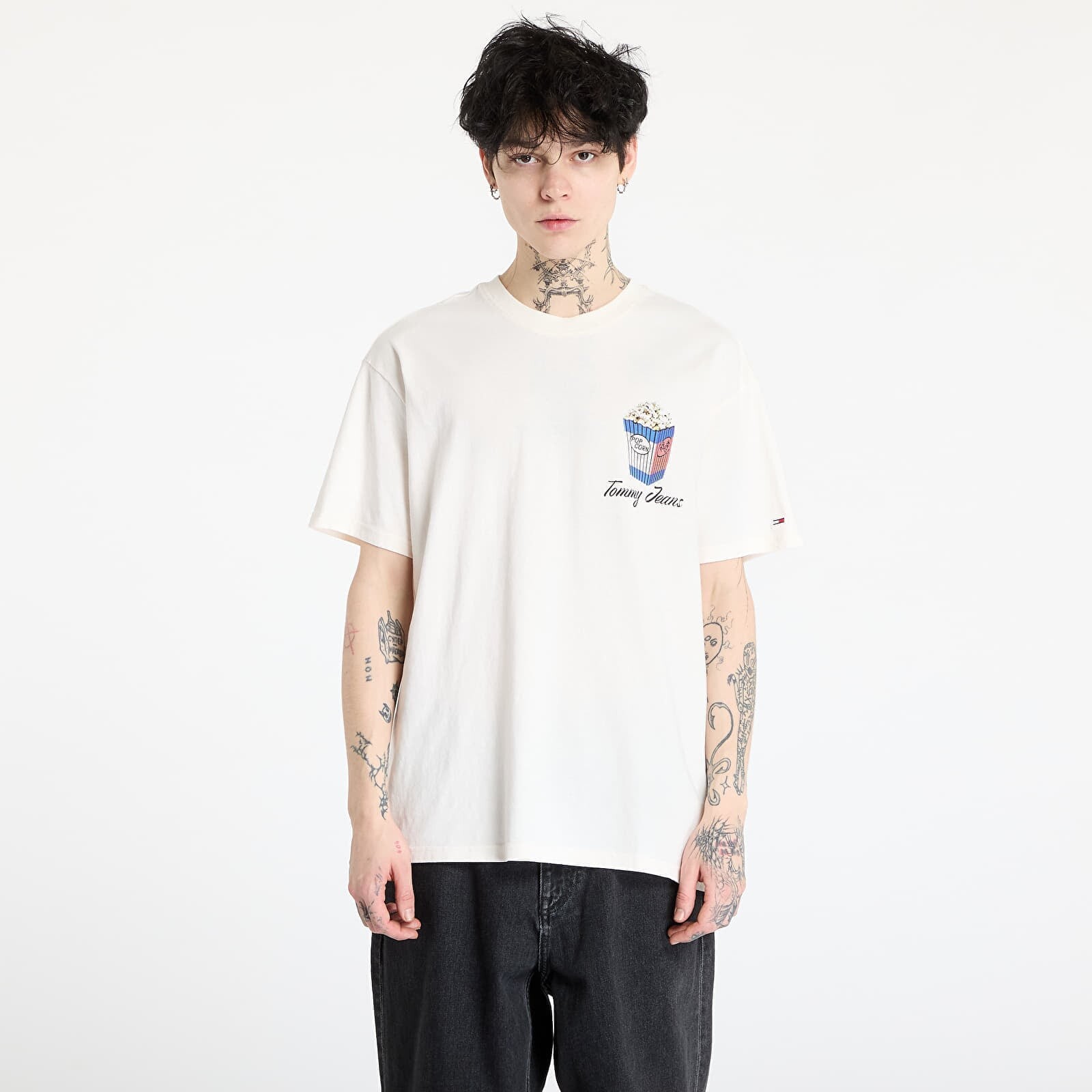 Tričko Tommy Jeans Relaxed Novelty 2 Tee White L