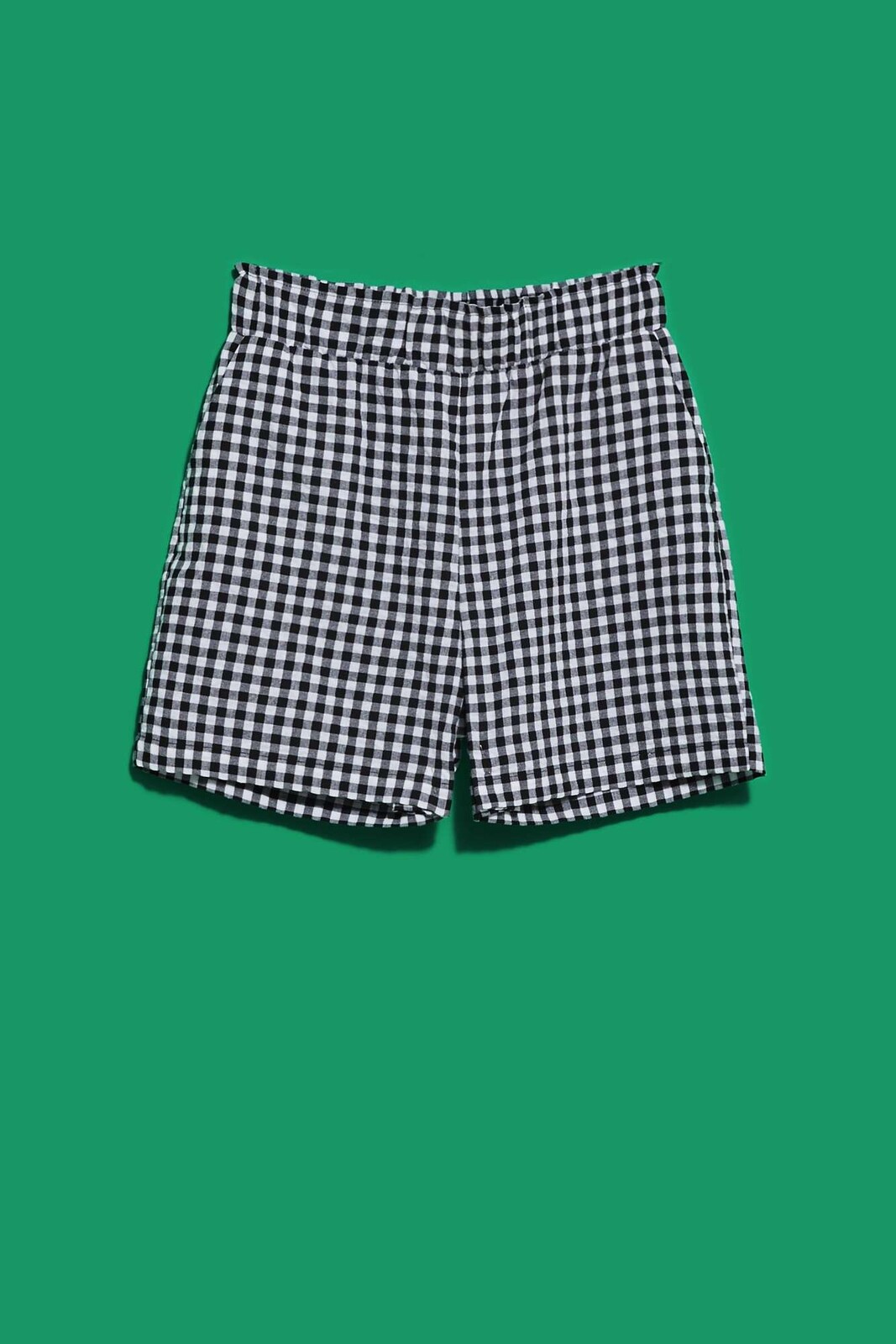 WOMEN'S SHORTS L-SH-4014 BÍLO_ČERNÁ