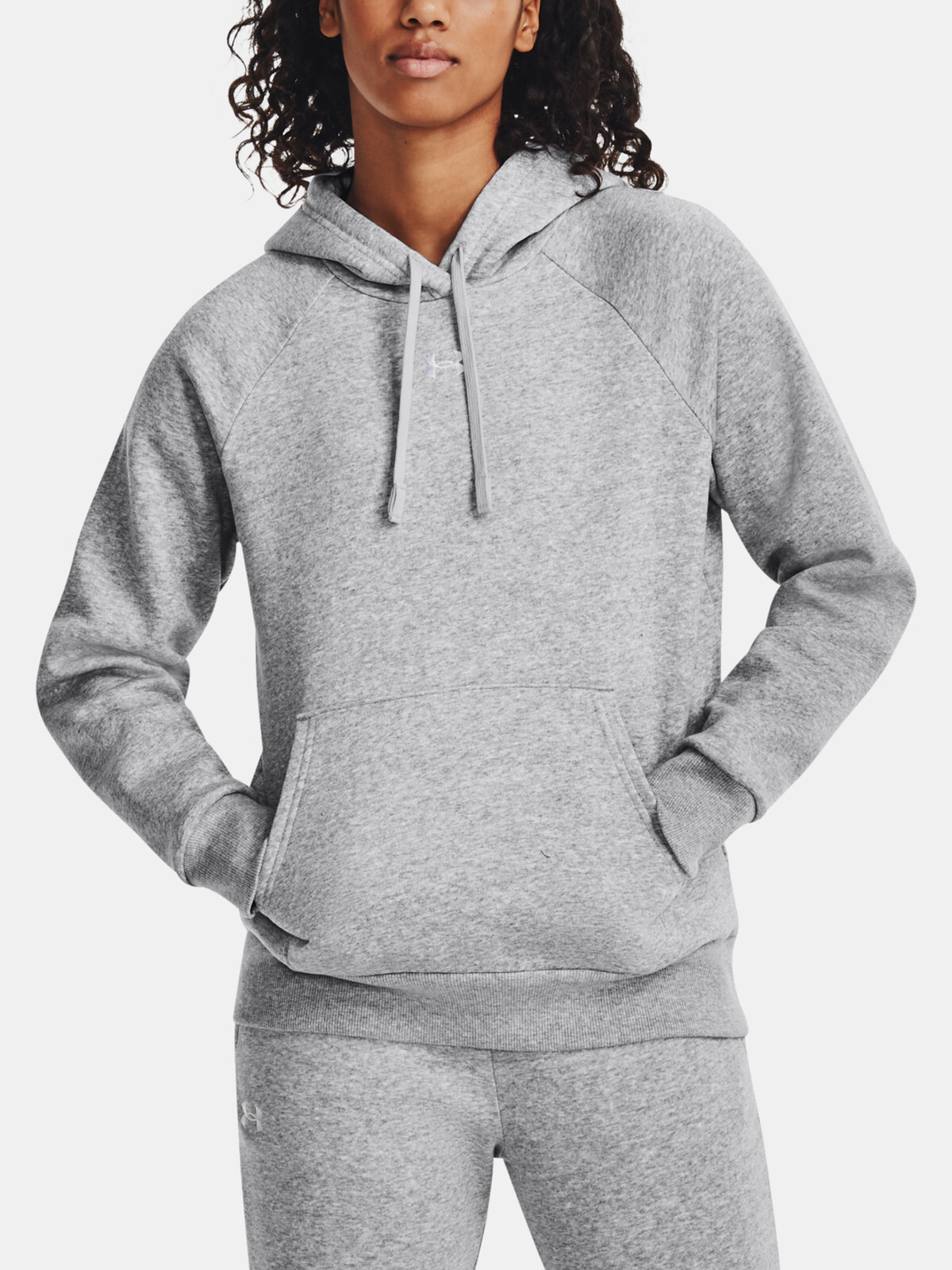 Svetlosivá mikina s kapucňou Under Armour UA Rival Fleece Hoodie