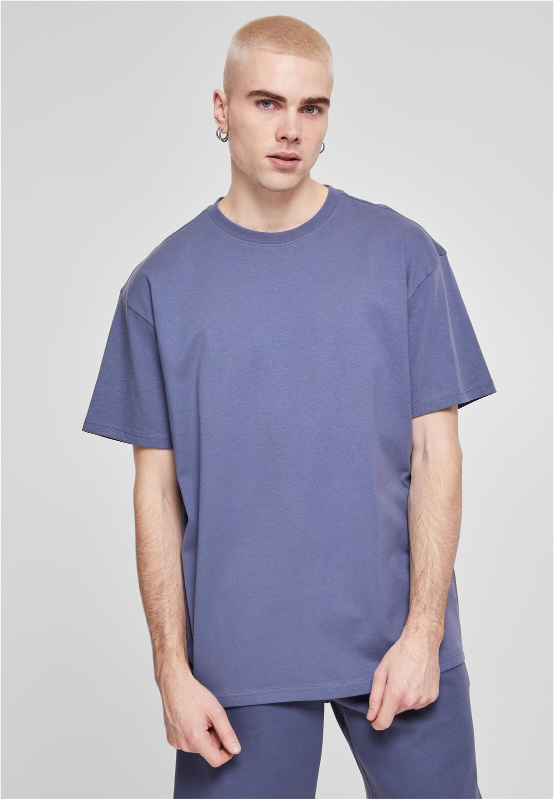 Heavy oversized t-shirt vintageblue color