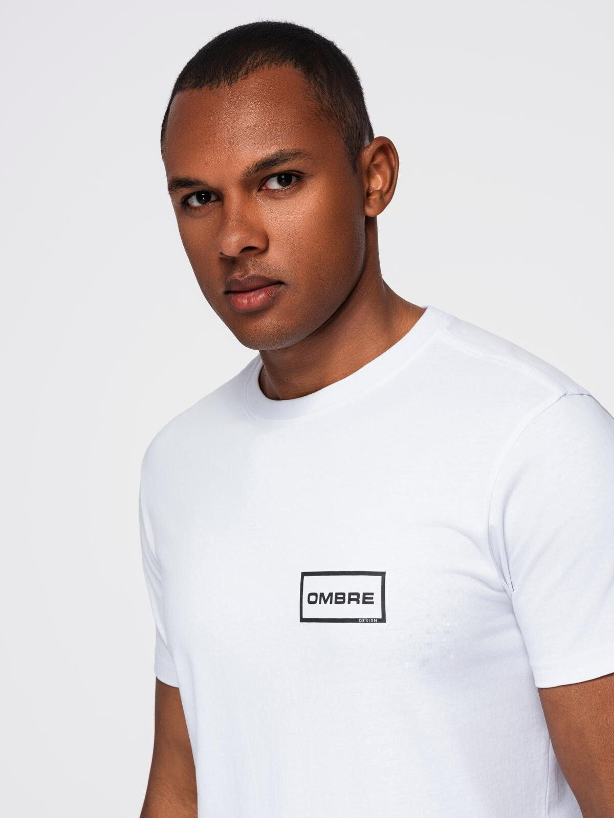 Ombre Men's REGULAR cut printed knit shirt - white