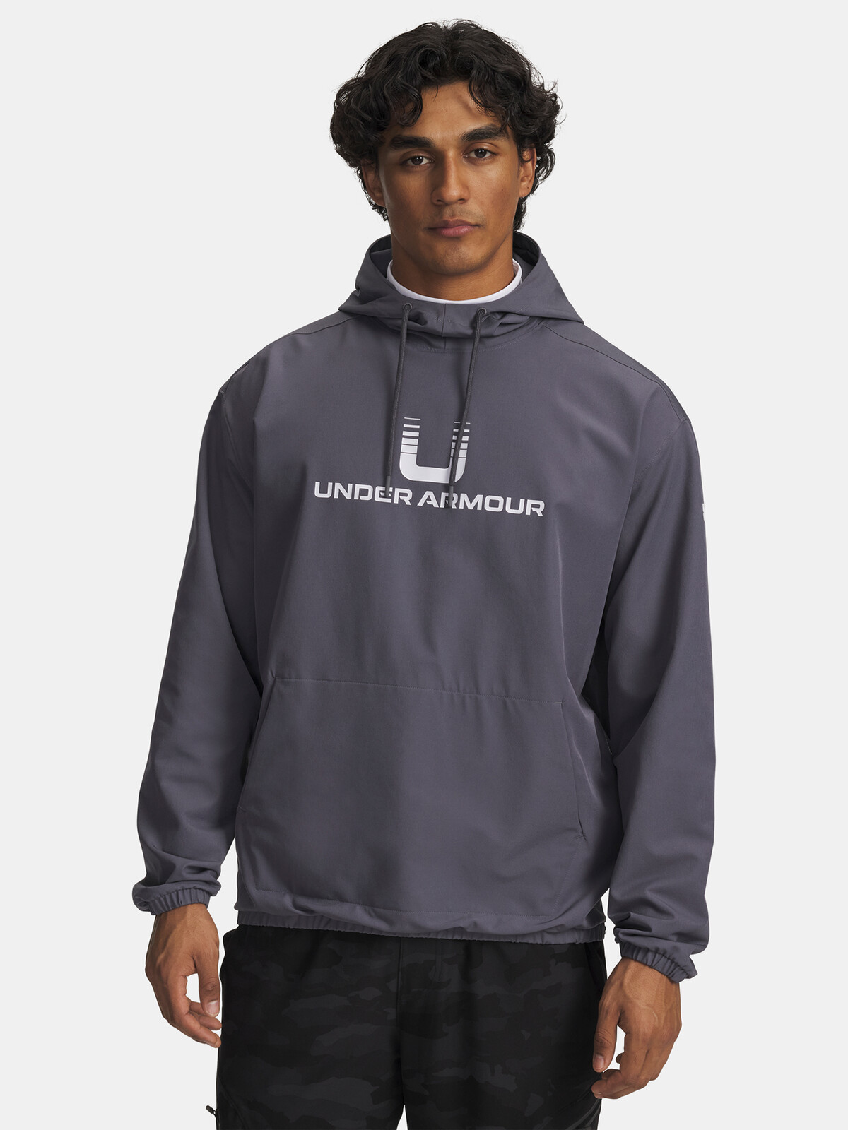 Men's Under Armour UA Unstoppable Wvn Hoodie-GRY - Men's