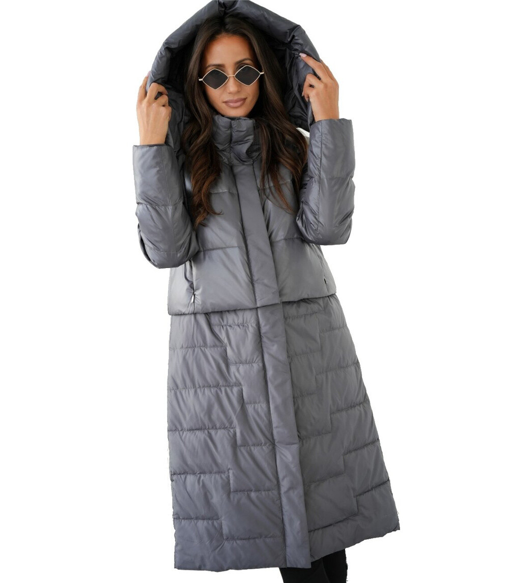 Pri Quilted 2-in-1 Insulated coat Can be worn as a jacket