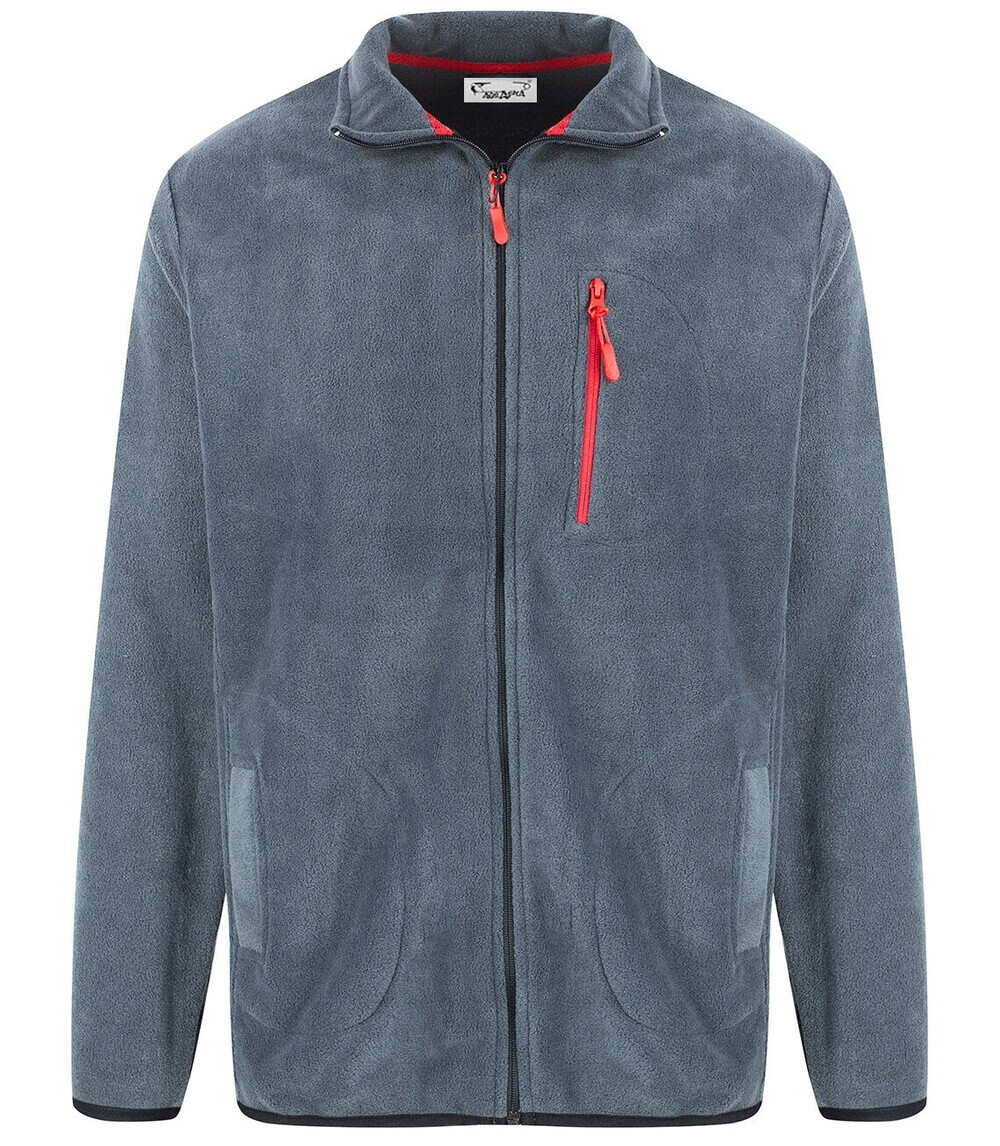 Pri Men's classic warm fleece zip-up sweatshirt