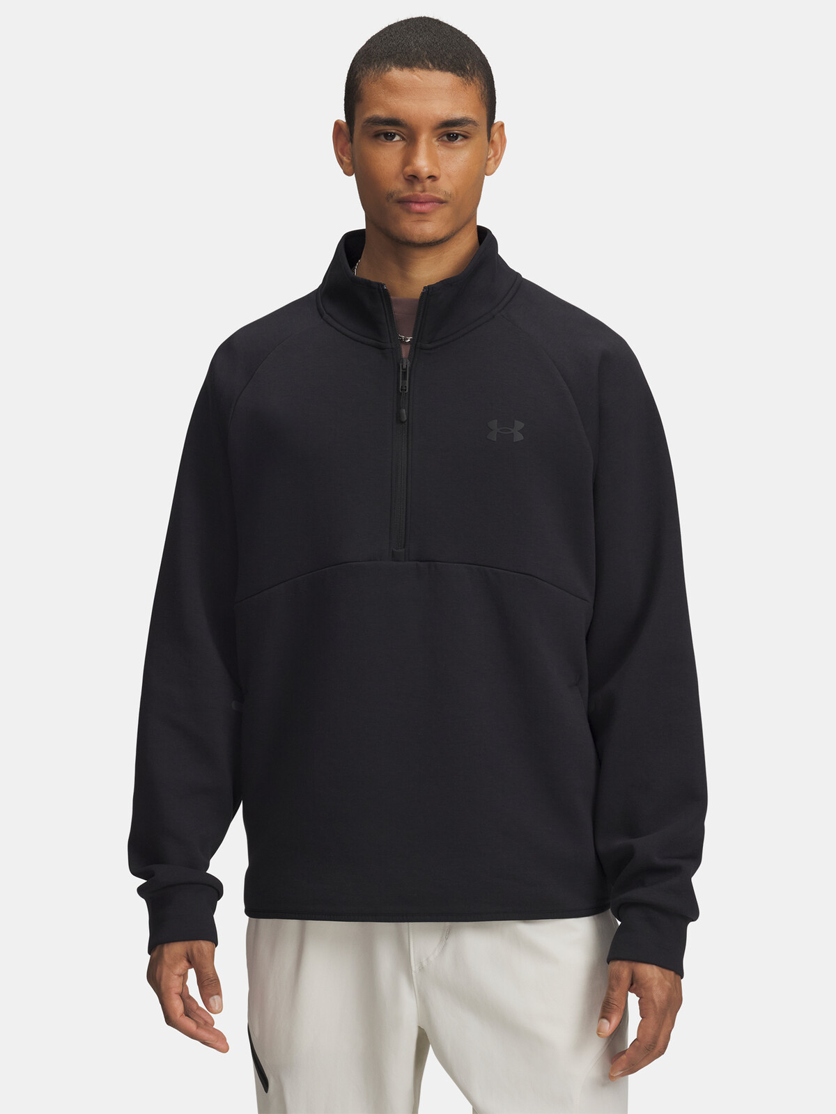 Men's Under Armour UA Unstoppable Flc Half Zip-BLK Sweatshirt - Mens