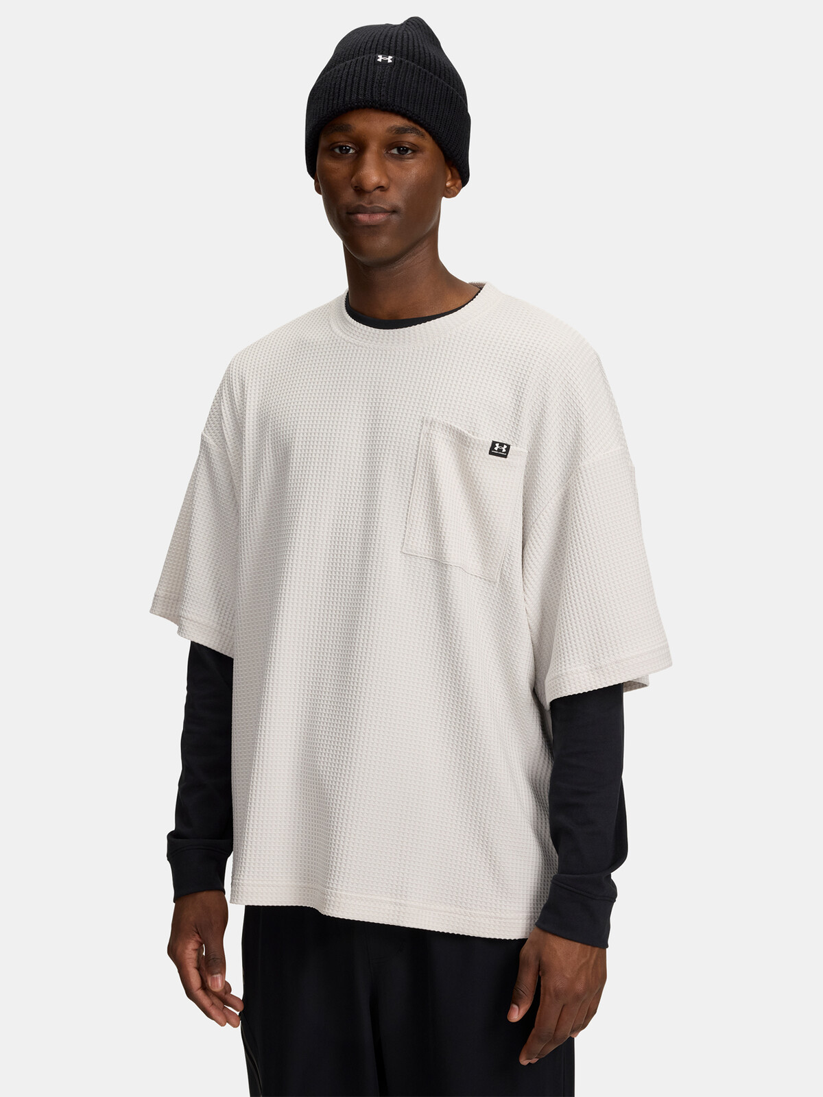Under Armour UA Rival Waffle Crew-WHT Men's T-Shirt - Mens