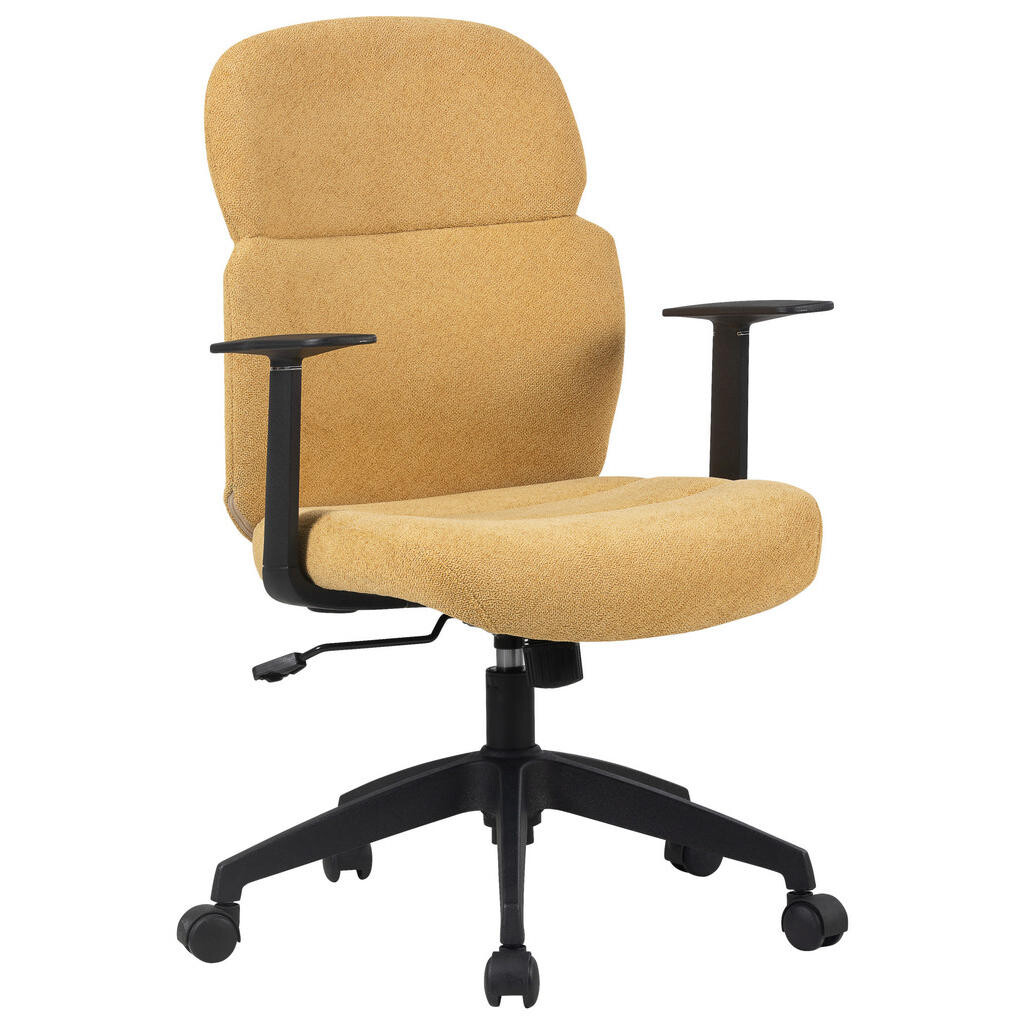 Modante OTOČNÁ STOLIČKA, tkaná textília, žltá, čierna