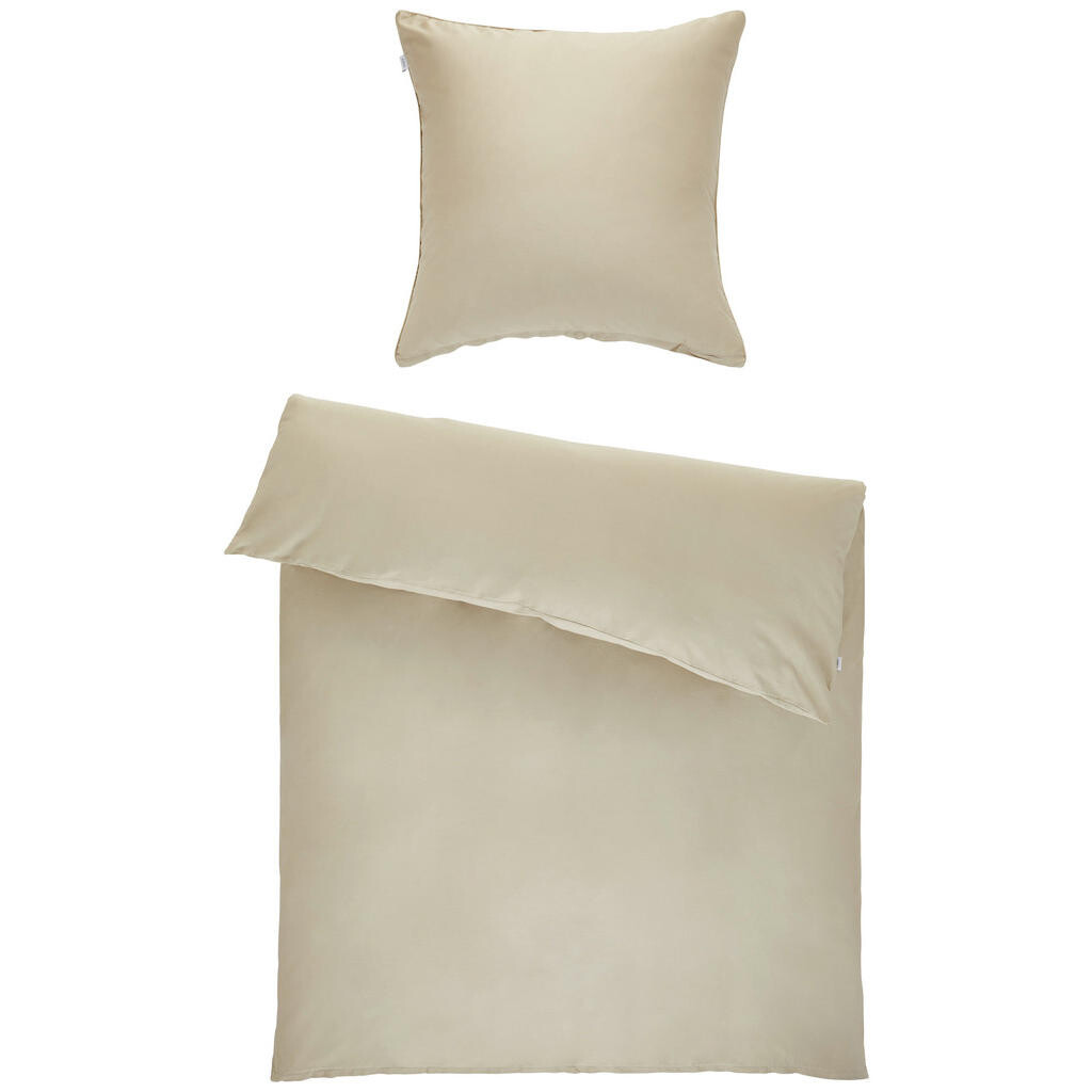 Schöner Wohnen OBOJSTRANNÁ POSTEĽNÁ BIELIZEŇ, satén, piesková, béžová, cappuccino, 135/200 cm