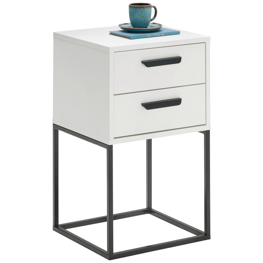 Carryhome NOČNÝ STOLÍK, čierna, biela, 40/65/38,5 cm