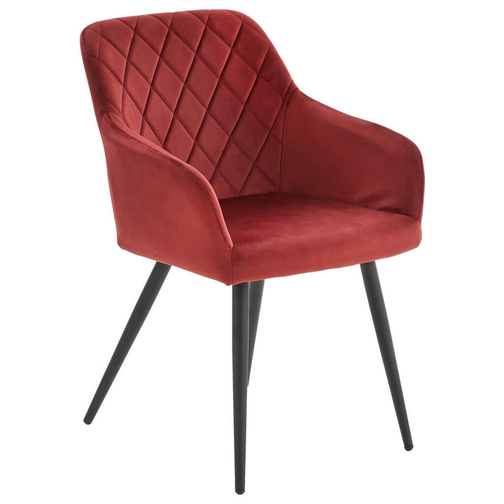 Hom`in STOLIČKA S PODRÚČKAMI, železo, zamat, čierna, vínovočervená