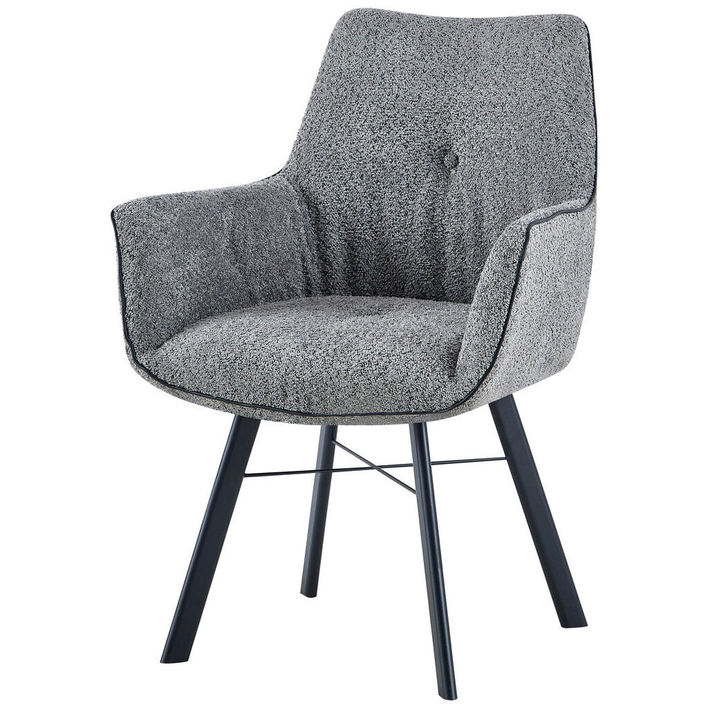 Kayoom STOLIČKA S PODRÚČKAMI, železo, sivá